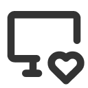 иконки device desktop heart, device, desktop, рабочий стол, heart, сердце