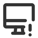 иконка device imac exclamation, device, imac, монитор, exclamation, предупреждение