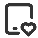 иконка device ipad heart, device, ipad, планшет, heart, сердце