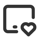 иконка device ipad horizontal heart, device, ipad, планшет, horizontal, документ, heart, сердце
