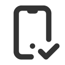 иконка device mobile check, device, mobile, телефон, check, галочка