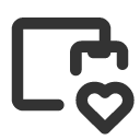 иконка devices heart, devices, девайсы, heart, сердце