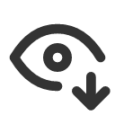 иконки eye down, eye, глаз, down, стрелка