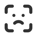 иконка face id error, face, смайлик, id, бейджик, error, ошибка