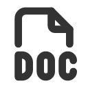 иконка file type doc, file, файл, type, шрифт, doc