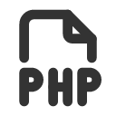 иконка file type php, file, файл, type, шрифт, php