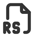 иконка file type rs, file, файл, type, шрифт, rs