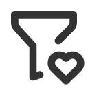 иконка filter heart, filter, heart, сердце