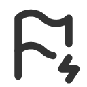 иконка flag bolt, flag, флаг, bolt, напряжение