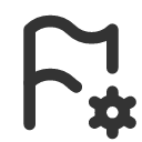 иконка flag cog, flag, флаг, cog