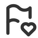 иконка flag heart, flag, флаг, heart, сердце