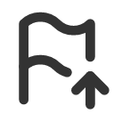 иконка flag up, flag, флаг, up, стрелка вверх