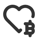 иконка heart bitcoin, heart, сердце, bitcoin, биткоин