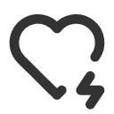 иконка heart bolt, heart, сердце, bolt, напряжение