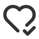 иконка heart check, heart, сердце, check, галочка