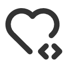 иконка heart code, heart, сердце, code, код