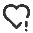 иконка heart exclamation, heart, сердце, exclamation, предупреждение
