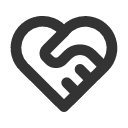 иконка heart handshake, heart, сердце, handshake, рукопожатие