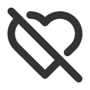 иконка heart off, heart, сердце, off