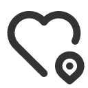 иконка heart pin, heart, сердце, pin, кнопка