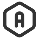иконка hexagon letter a, hexagon, letter, почта