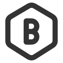 иконка hexagon letter b, hexagon, letter, почта