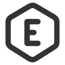 иконка hexagon letter e, hexagon, letter, почта