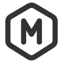 иконка hexagon letter m, hexagon, letter, почта