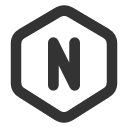иконка hexagon letter n, hexagon, letter, почта