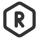 иконки hexagon letter r, hexagon, letter, почта