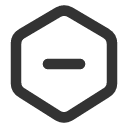 иконки hexagon minus, hexagon, minus, минус