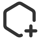 иконка hexagon plus 2, hexagon, plus, плюс