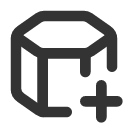 иконка hexagonal prism plus, hexagonal, prism, plus, плюс