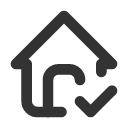 иконка home check, home, дом, check, галочка