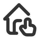 иконка home hand, home, дом, hand, рука