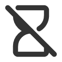 иконка hourglass off, hourglass, песочные часы, off