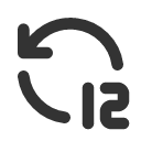 иконка hours 12, hours, 12