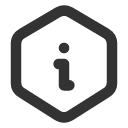 иконка info hexagon, info, информация, hexagon