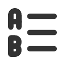 иконки list letters, list, letters