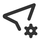 иконка location cog, location, маркер, cog