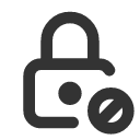 иконка lock cancel, lock, замок, cancel, отмена