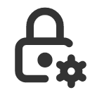 иконка lock cog, lock, замок, cog