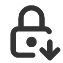 иконка lock down, lock, замок, down, стрелка