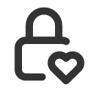 иконка lock heart, lock, замок, heart, сердце