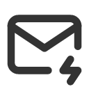 иконка mail bolt, mail, почта, bolt, напряжение