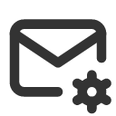 иконка mail cog, mail, почта, cog
