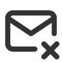 иконка mail x, mail, почта