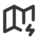 иконка map bolt, map, карта, bolt, напряжение
