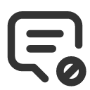 иконка message 2 cancel, message, сообщение, cancel, отмена