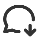 иконка message circle down, message, сообщение, circle, down, стрелка